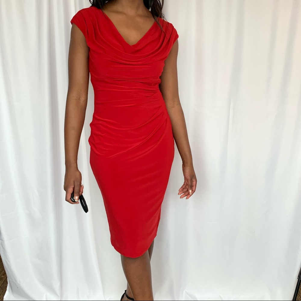 Wine red evening dress. Size 6.